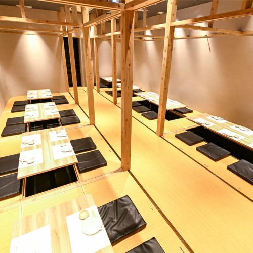 Modern Japanese space with many completely private rooms