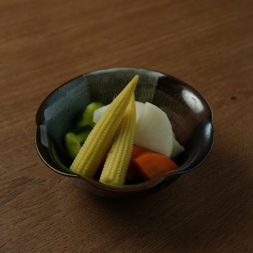ゴロゴロ野菜の醤油漬け
