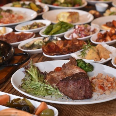 【平日限定】フード食べ放題にレギュラードリンクバーが付いた最強プラン!/2728円(税込)