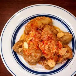 Anchovy cream potatoes