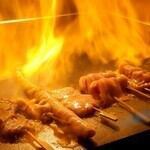 用北海道食材製作的烤串