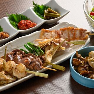 【日曜13時~22時】<120分飲み放題付き>鉄板串焼き含む全5品★ガバチョ堪能コース4,000円 (税込)