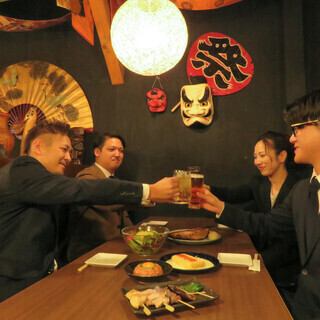 【おすすめ】<120分飲み放題付き>鉄板串焼き・旨辛ザンギを含む全8品4,500円 (税込)