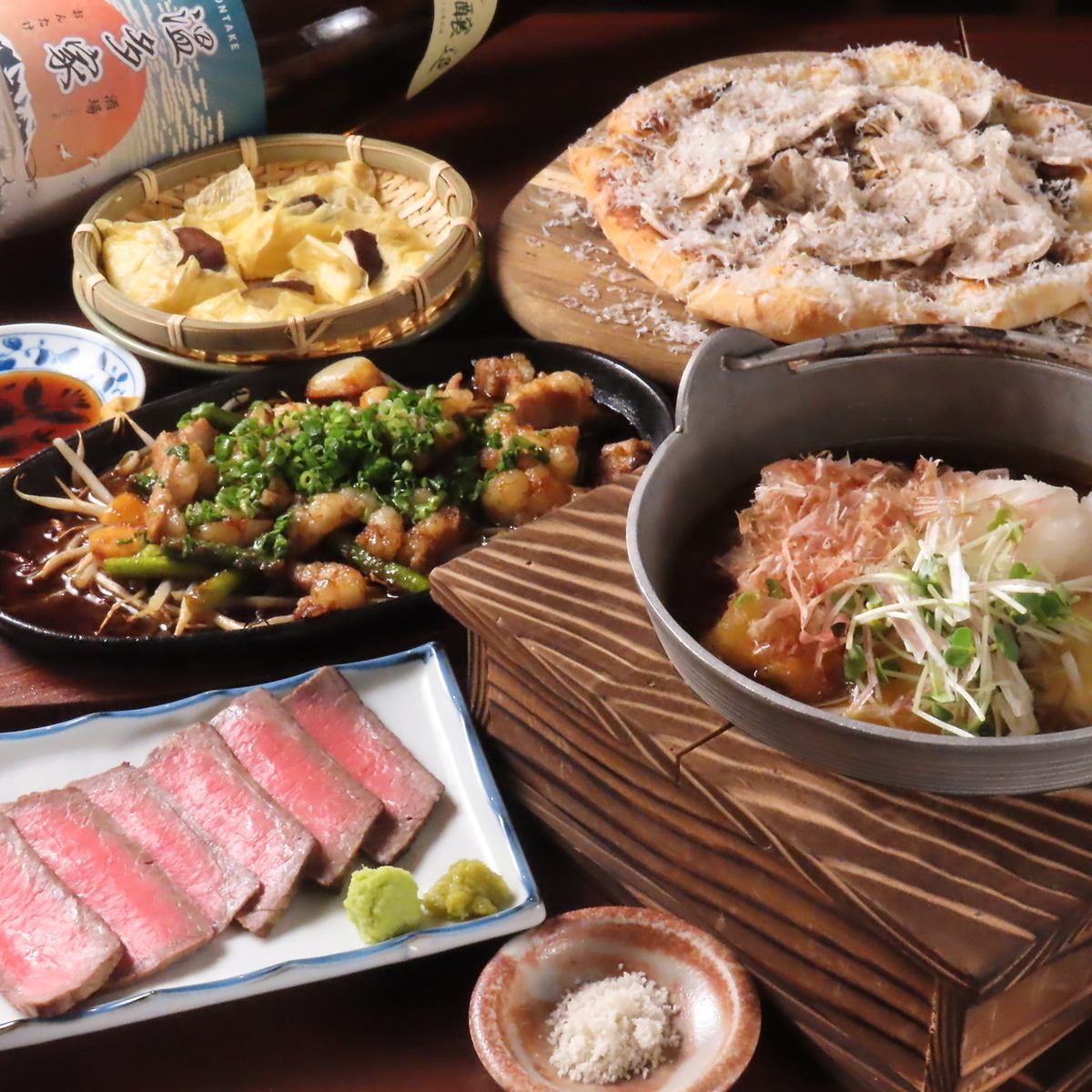 【提供私人包間，距離靜岡車站步行6分鐘】提供無限暢飲套餐和單點菜單