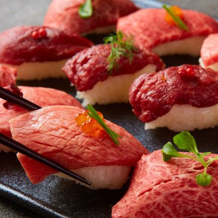 [3 hours all-you-can-drink included] Fill your stomach! All-you-can-eat 28 dishes including Wagyu beef, meat sushi and steak [3,480 yen]