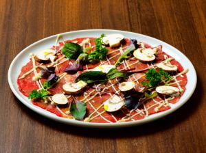 Grilled Japanese black beef carpaccio