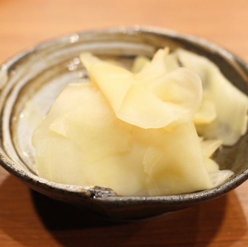 Pickled ginger as a palate cleanser