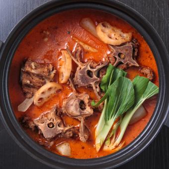 【2時間】薬膳火鍋・しゃぶしゃぶ食べ放題コースC◆選べる2種のスープ！豚・鶏、お魚などを♪