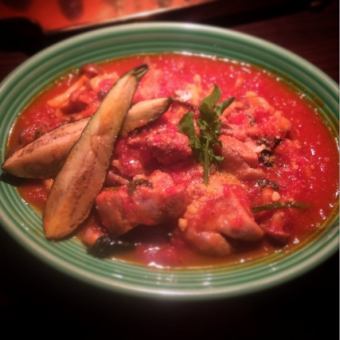 鳥もも肉のトマト煮込み