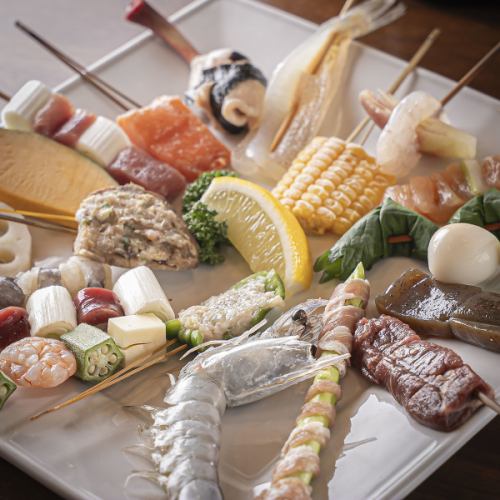【季節の串メニュー】旬の食材を活かした当店自慢の串メニューは季節の味が楽しめます!
