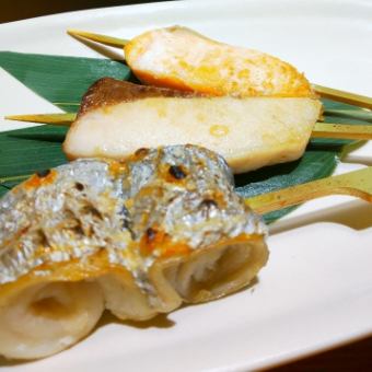 予約限定！お魚串焼き盛りお料理コース4400円(現金払いのみ)