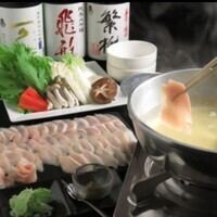 四恩鶏の鶏しゃぶコース料理+飲み放題6600円(税込)全6品