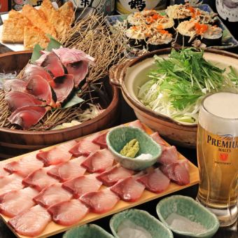 10/1～【一番人気】鰤しゃぶコース5,500円→5,000円(税込)【120分飲み放題込】