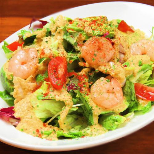 Shrimp and Avocado Salad ~Homemade Grated Vegetable Dressing~