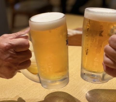 【月～木曜日限定☆単品2時間飲み放題】「本格中華と楽しむ」生ビール付き飲み放題