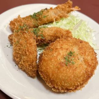 ミックスフライ定食