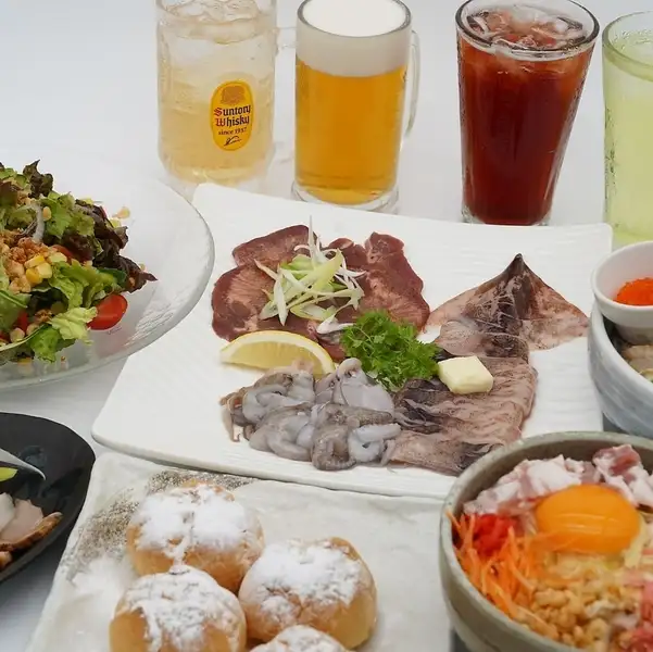 【各種宴会・飲み会におすすめ】お酒も鉄板焼きも存分に楽しめる！飲み放題付き『大隊長コース』