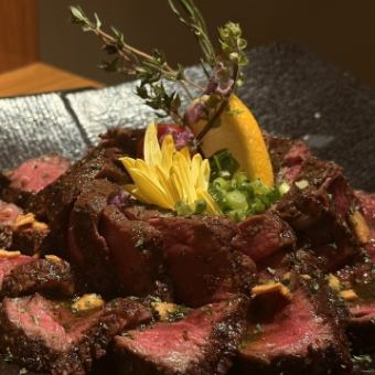 [Chita Beef Steak & Seafood] Enjoy a 9-course seafood and Chita beef meal featuring Noto's fresh seafood sashimi for 5500 yen.