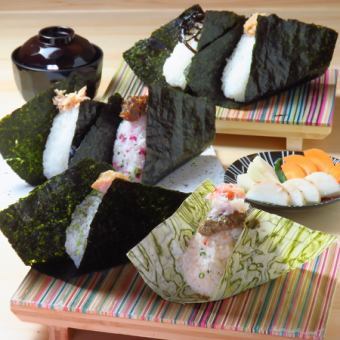 季節の具材を愉しむ 結びたてOMUSUBI