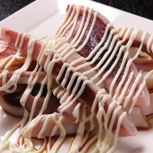 Grilled squid mayonnaise / chicken skin gyoza