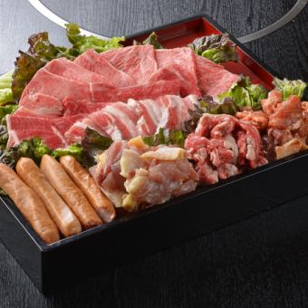 All-you-can-eat only [120 minutes on weekdays] Average course ◆All-you-can-eat Kuroge Wagyu beef yakiniku and steak *Not available on Fridays, Saturdays, and days before holidays