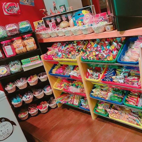 We are proud of the candy storage area! There are more than 100 kinds of sweets!