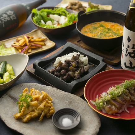 [120 minutes premium all-you-can-drink included] Enjoy the local chicken that Nara is proud of! ``Yamato Shamo Chicken Course'' (10 dishes in total)