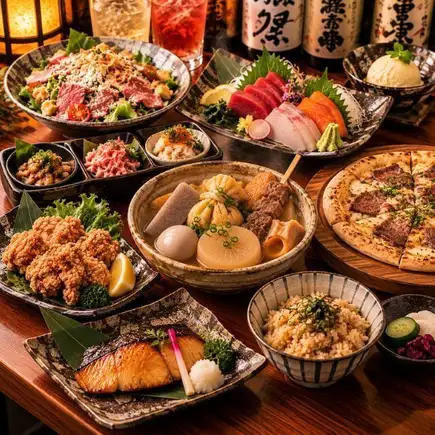 “关东煮雅”（Oden “Miyabi”） *仅限周六至周四供应* 5种关东煮、牛舌披萨、西京味噌烤比目鱼 ◆9道菜◆ 6000日元 [3小时畅饮]