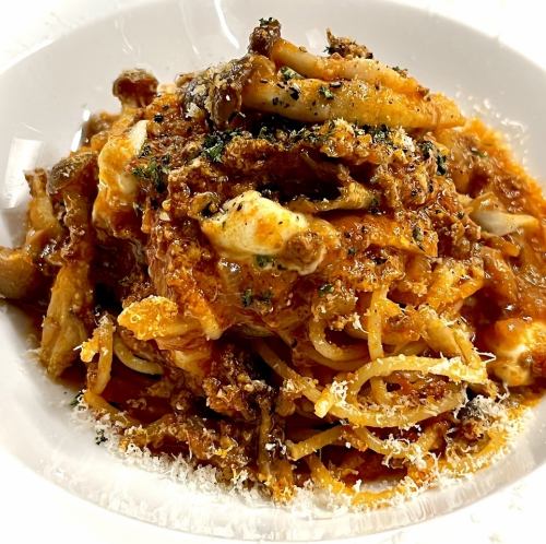 Pasta lunch using seasonal ingredients