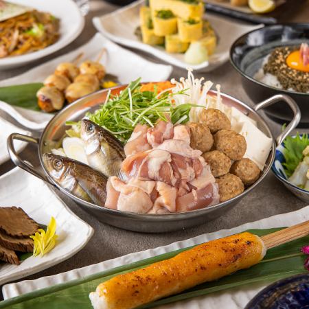 【雅コース】おすすめ◎メインは当店自慢の2種類の鍋から選べる！2.5時間飲み放題付き9品3500円