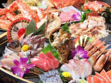 【Sekihara course】 Including 2 hours drinking with birth, Hokkaido specialty Holhorn pot in season tempura All 9 items 6500 yen ⇒ 5000 yen