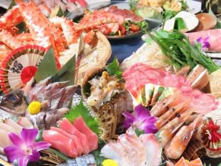 【Courtesan Course Course】 Impressive 2H Impact on Drinking Excellent 【Sengoku Kotobuki Extraordinary Boat Servings】 All 8 Items 8000 → 6500 yen