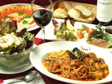 환송 영회에!무료 뷔페 3H【무제한 뷔페 스페셜 플랜】자랑의 요리 전 8품+무료 뷔페 3시간 5500엔