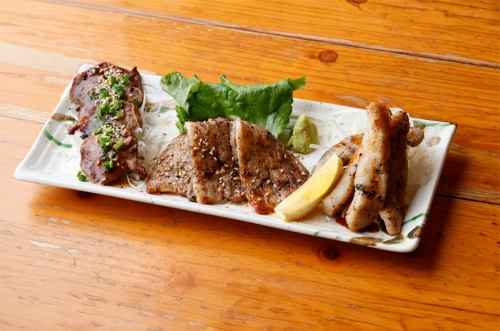 Assortment of pork tongue, pork belly and pork belly