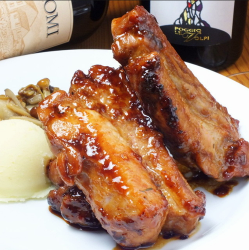 Grilled pork spare ribs (2 pieces)
