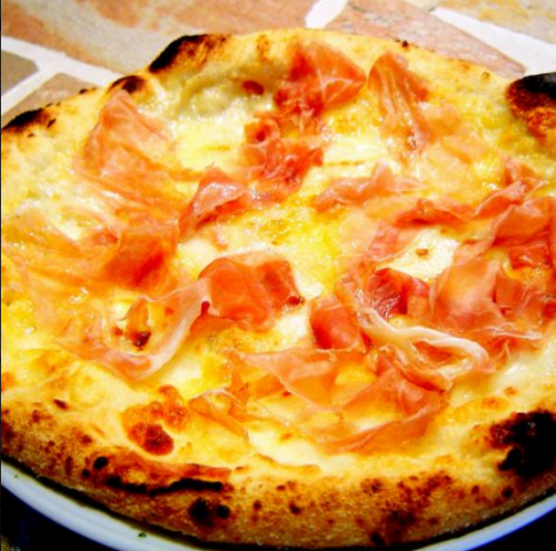 Raw ham, mozzarella cheese, grana padano cheese