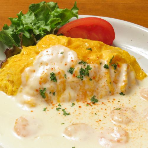 エビのクリームソースオムライス