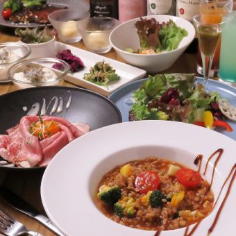 [120 minutes of all-you-can-drink included ☆ Very popular for girls' nights out and banquets ♪] Healthy course ≪7 dishes in total≫ 4,500 yen per person (tax included)