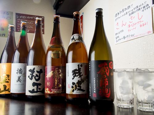We have a lot of sake, shochu, beer, and more!