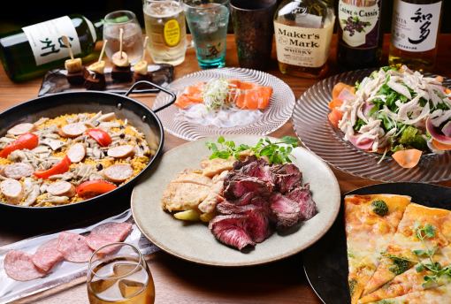 ◇120分飲放付◇ブラックアンガス牛や錦爽鶏【ブランド肉ガッツリグリルコース】全10品 6,000円