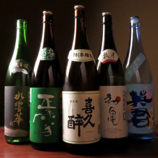 We also have abundant sake and authentic shochu ordered from all over the country! It is also very popular with bosses who like sake.