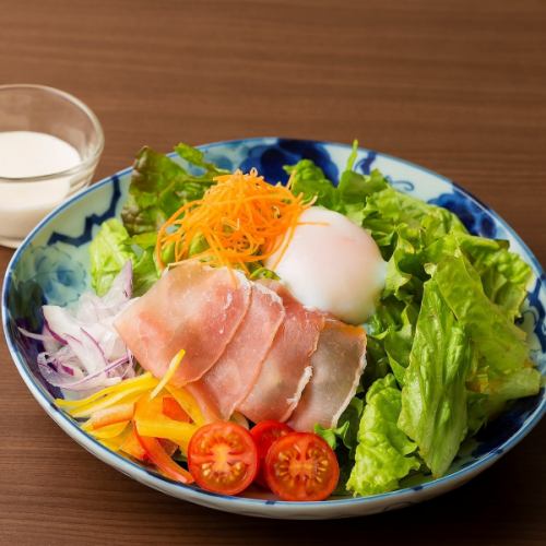 Onsen egg caesar salad