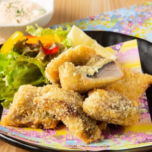 <Kagoshima> Fried dried mackerel with homemade tartar sauce