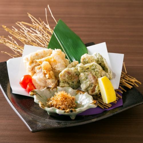 <Oita> Oita specialty: Two-tone fried chicken tempura