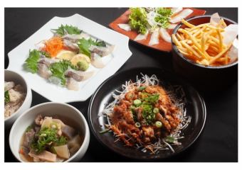 【宴会におすすめ】2H飲み放題付き!(鯛のお刺身・イカのカルパッチョなど)全7品