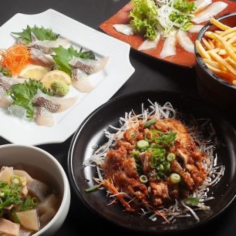 [3,000 yen including tax] Jin's 7-course meal (diced steak, squid carpaccio, etc.)