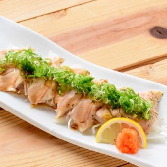 Seared chicken thigh from Bitchu Plateau