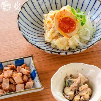 半熟たまごの混ぜる具選べるポテサラ