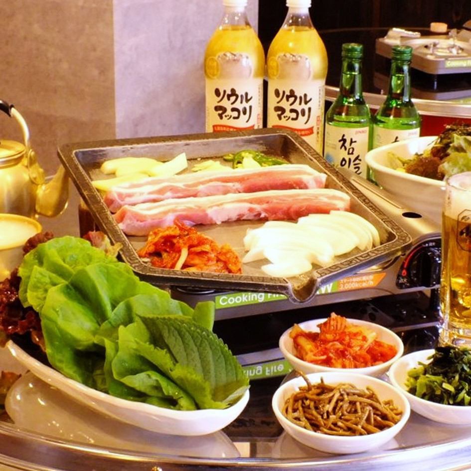 Enjoy the soft and juicy extremely thick samgyeopsal of Andean plateau pig