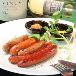 Assortment of 5 kinds of German sausages